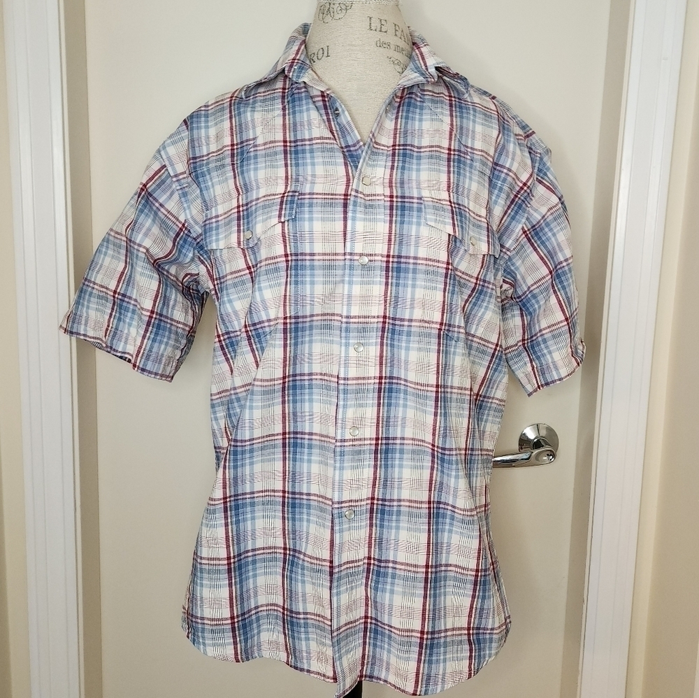 Mens Vintage Wrangler Plaid Shirt - Picture 2 of 10